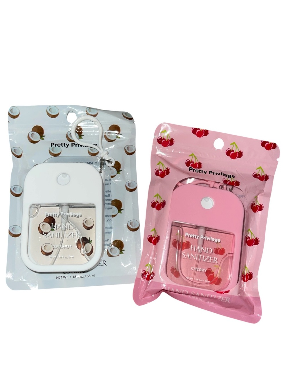 2 PIECE SET COCONUT AND CHERRY HAND SANITIZER SPRAYS